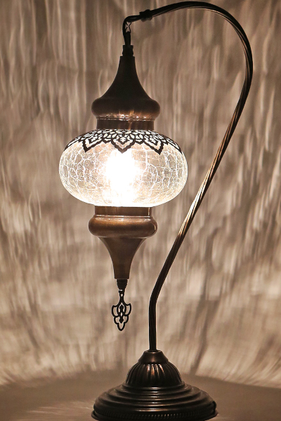 No.3 Size Antique Ottoman Design Swan Neck Table Lamp